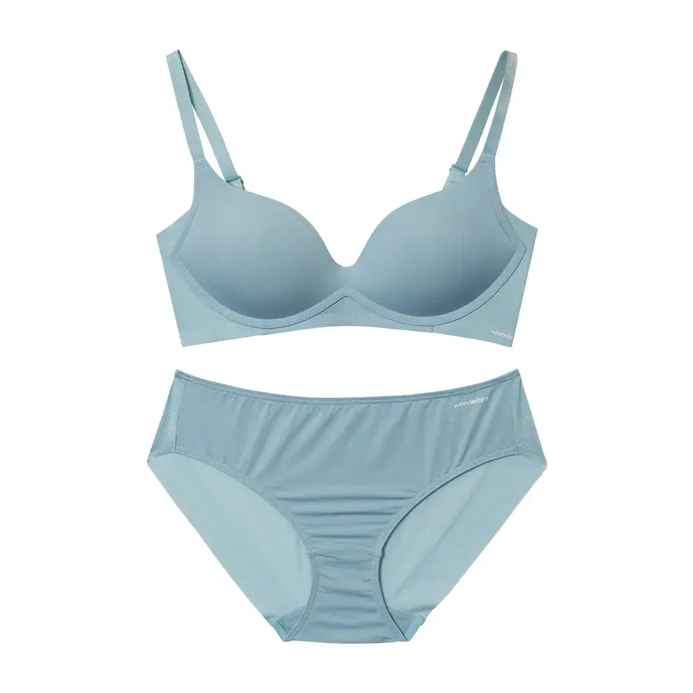 [Wonderbra] 일체형 볼륨 몰드 노와이어 브라팬티 Set (4 colors)